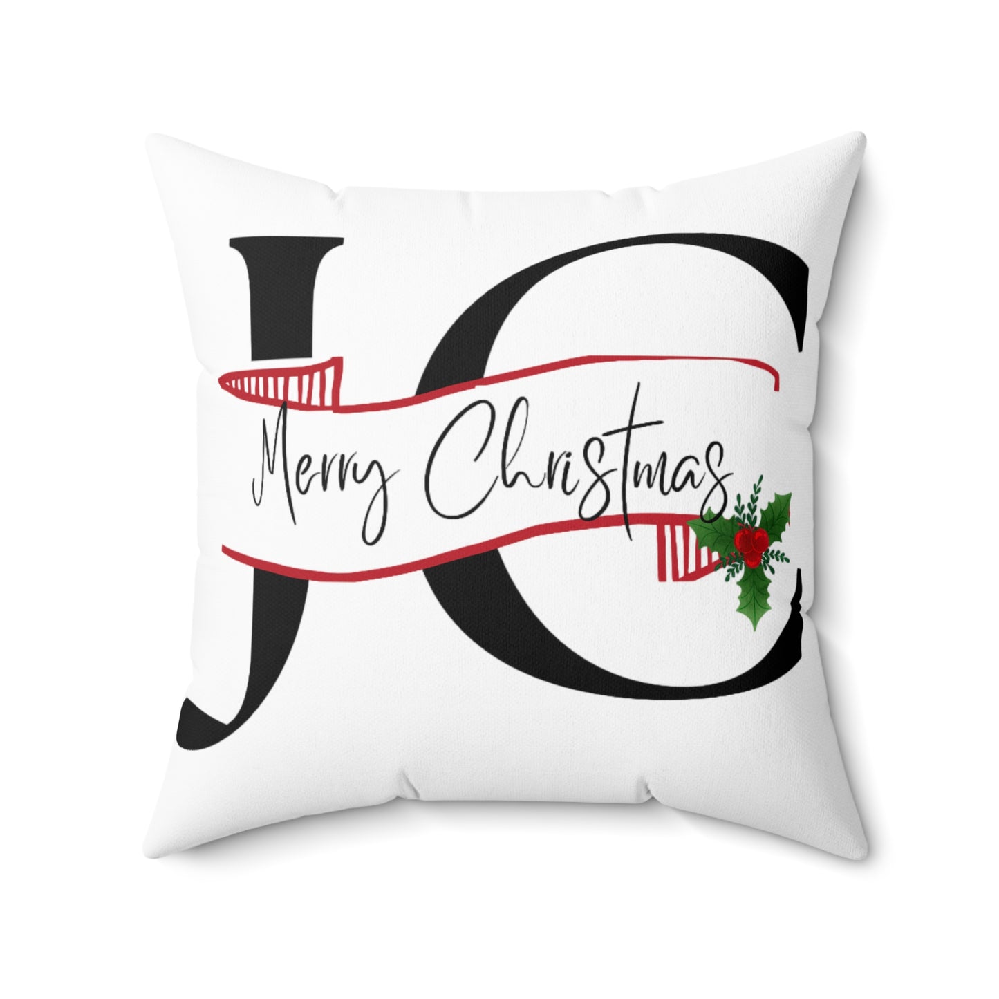 Spun Polyester Square Pillow/ JC/ Merry Christmas