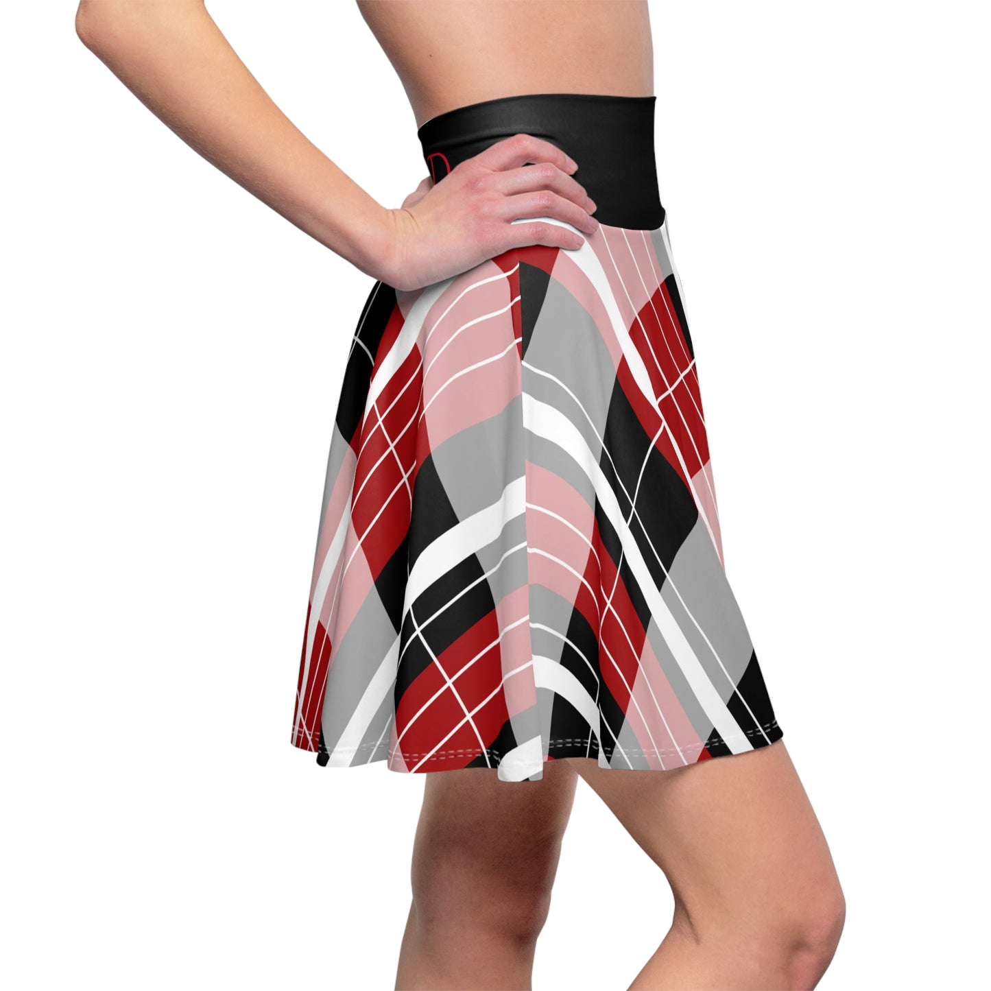 Women's Skirt (AOP)/Maroon Red Plaid