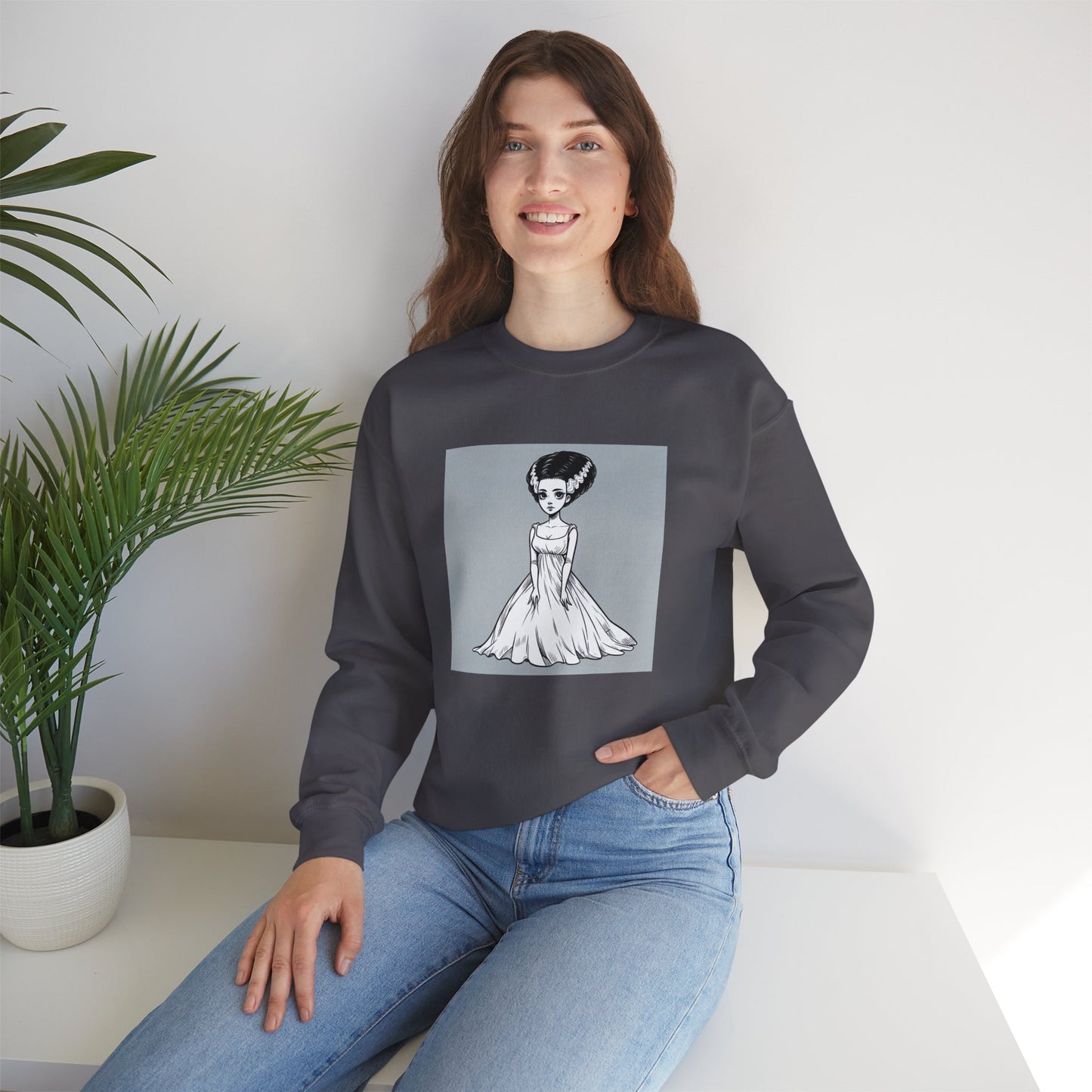 Unisex Heavy Blend™ Crewneck Sweatshirt/Bride of Frankenstein