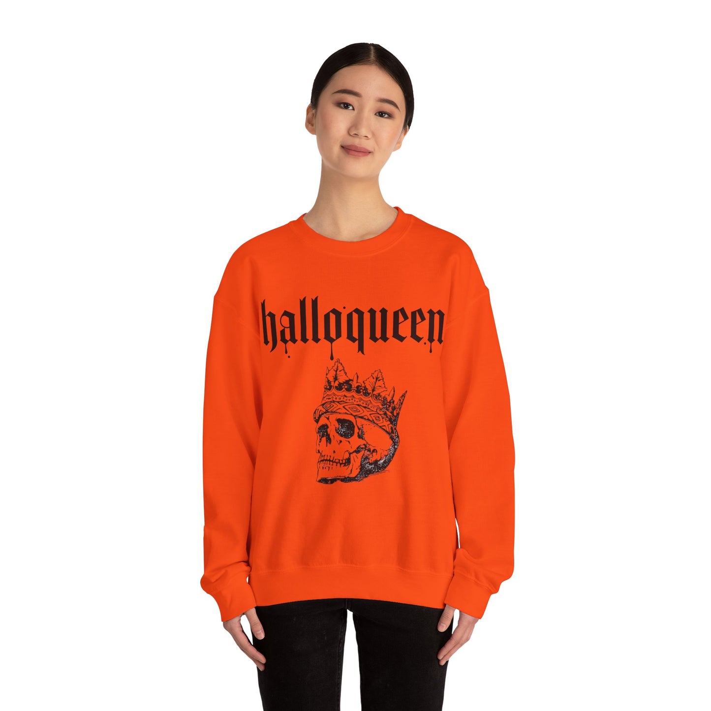 Womans Heavy Blend™ Crewneck Sweatshirt/Halloqueen/Skull