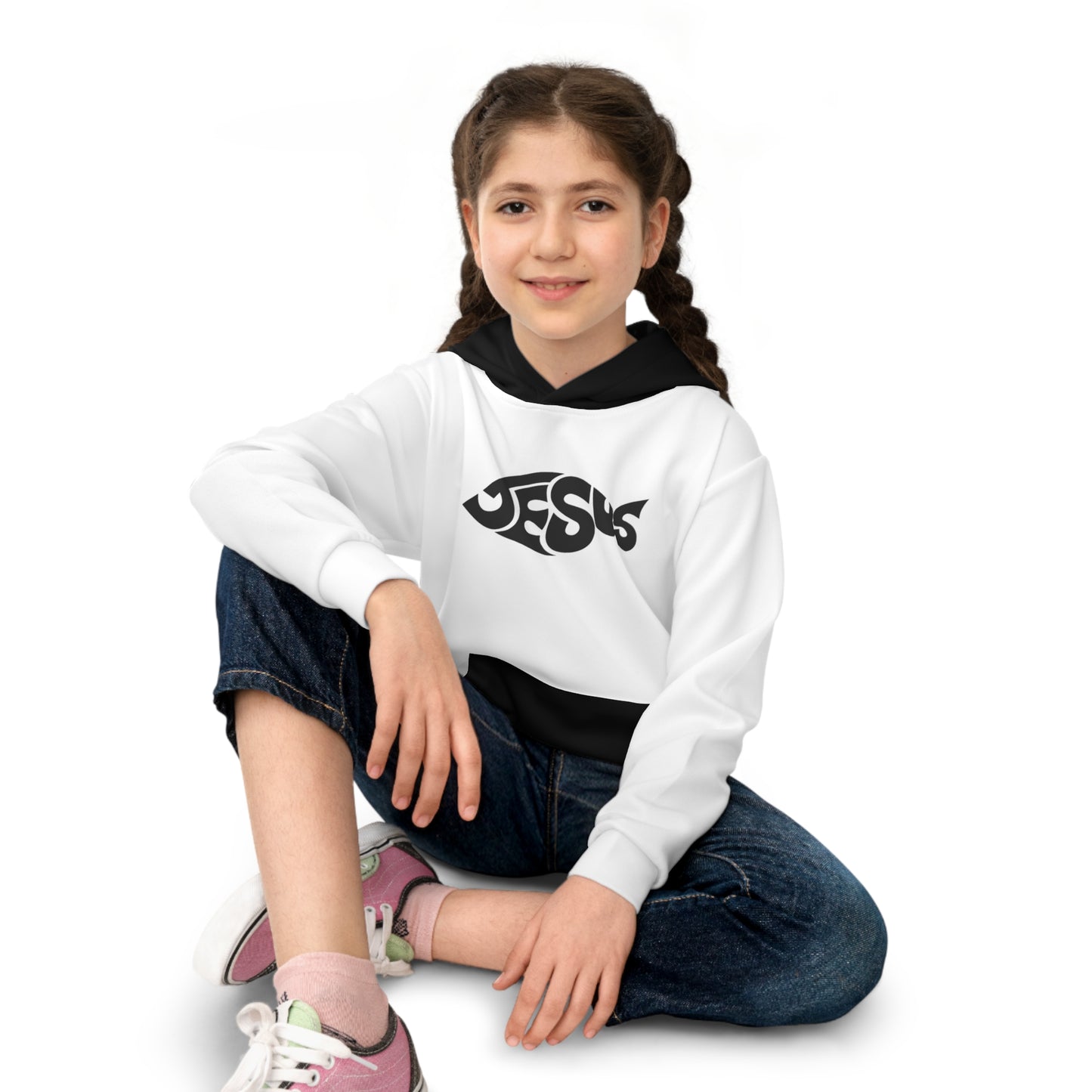 Children's Hoodie (AOP)/Jesus Fish