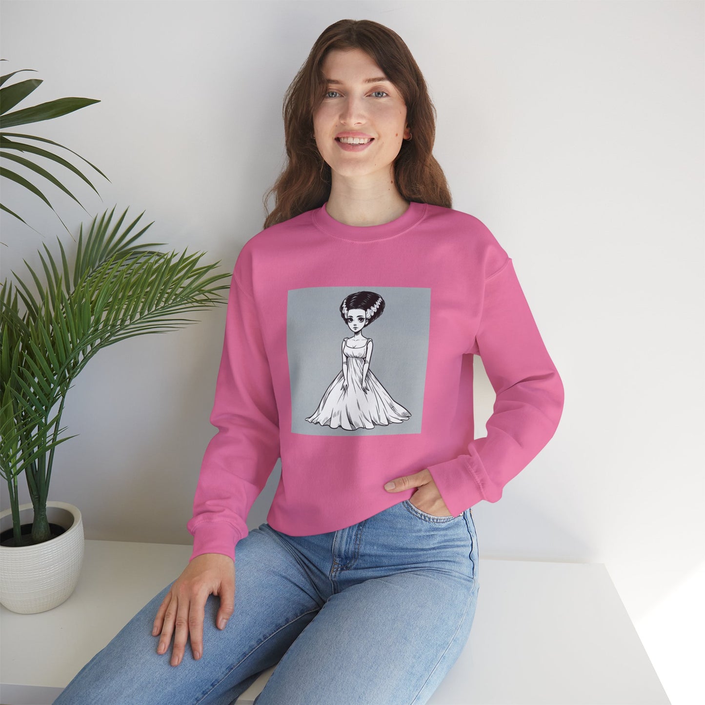 Unisex Heavy Blend™ Crewneck Sweatshirt/Bride of Frankenstein