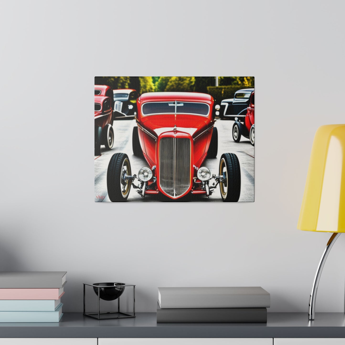 Digital Print Canvas, Stretched, 0.75"/Hot Rods Red