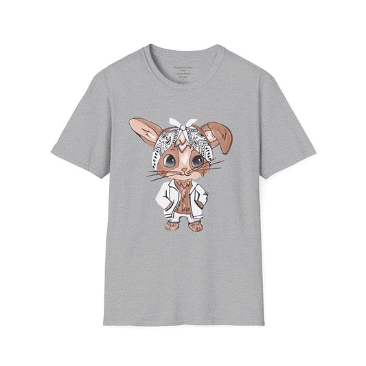 Womans Softstyle T-Shirt/Bandana Bunnie/White