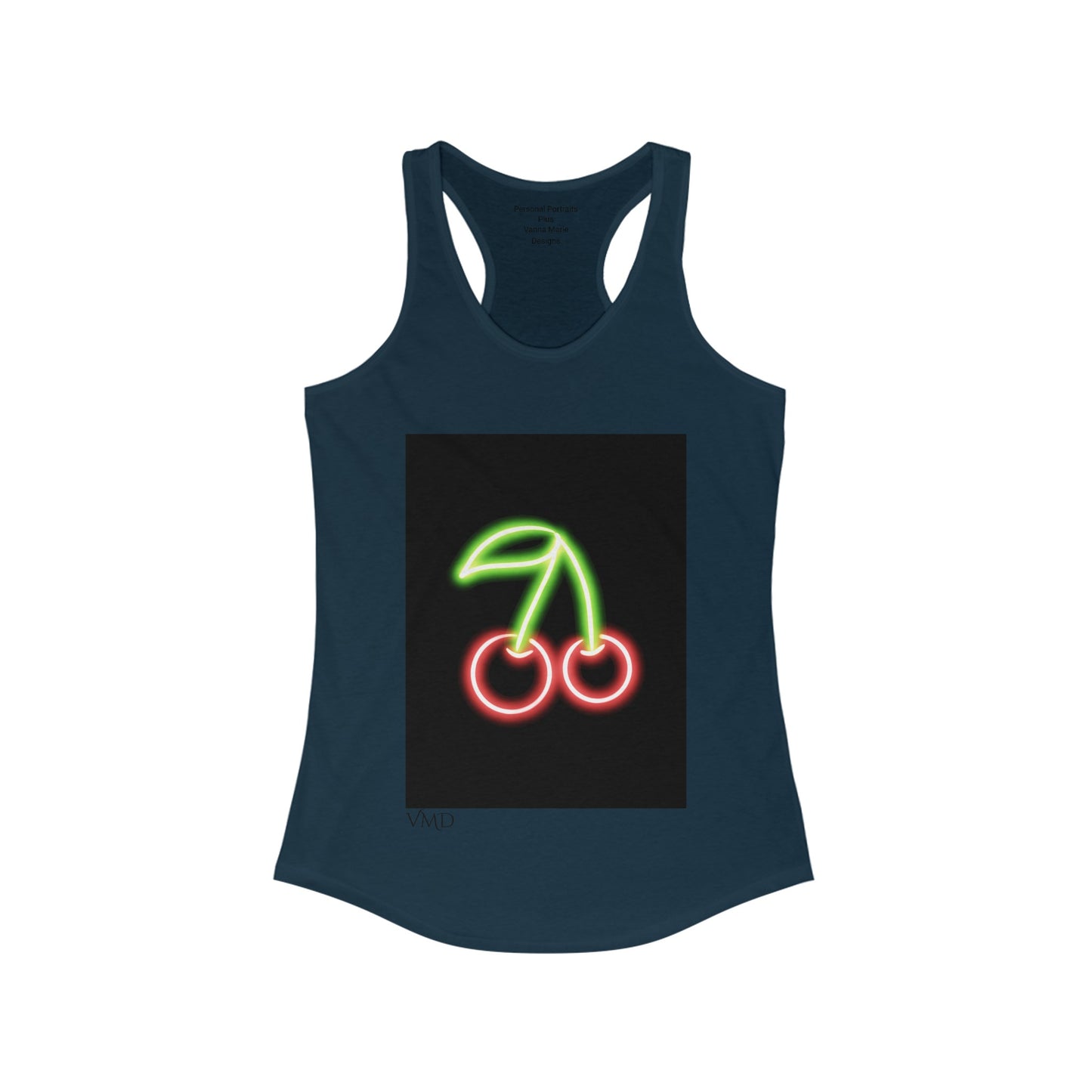 Women's Ideal Racerback Tank/Neon Cherries