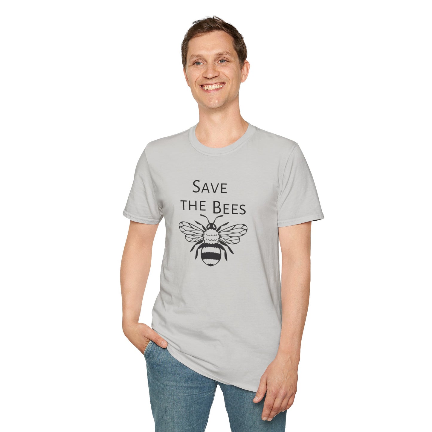 Unisex Softstyle T-Shirt/Save the Bees/With every Save the bees t- shirt purchased 10% of sales goes to bee organization's