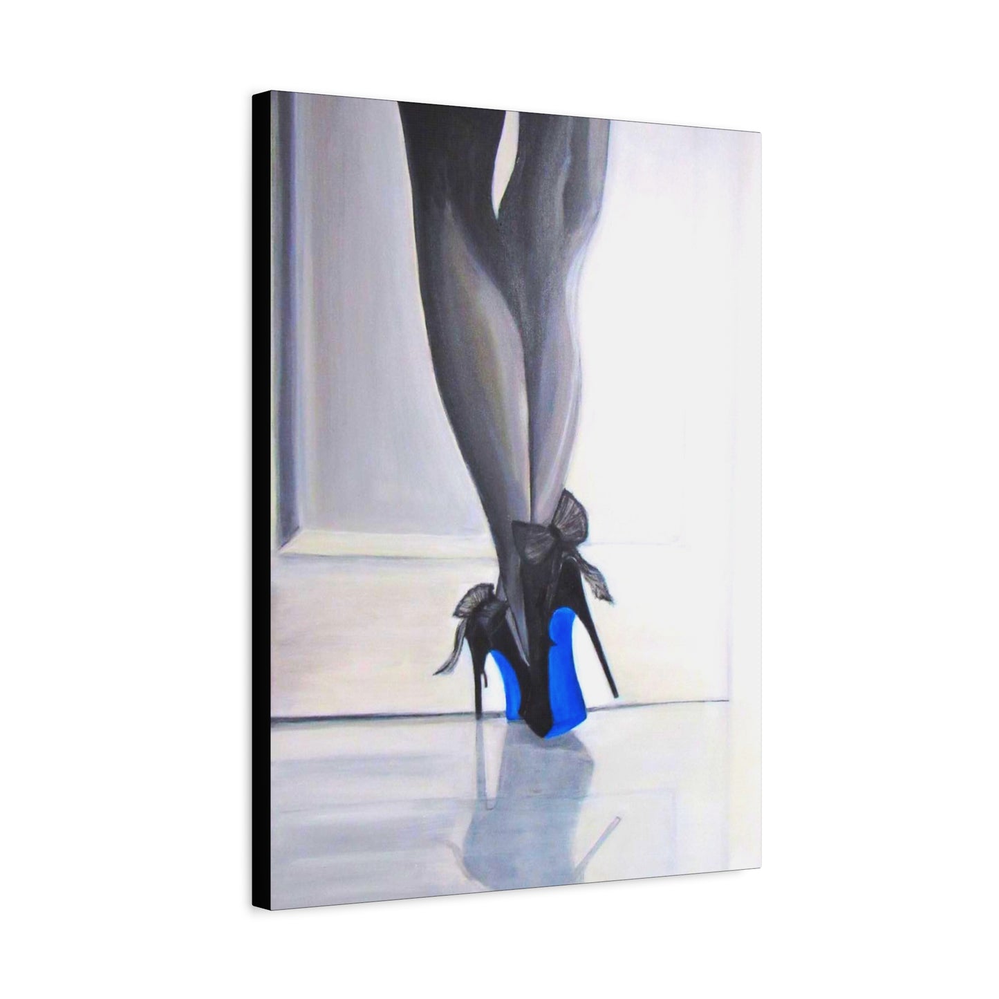 Matte Canvas, Stretched, 1.25"/ Acrylic Painting Print/Blue Bottoms