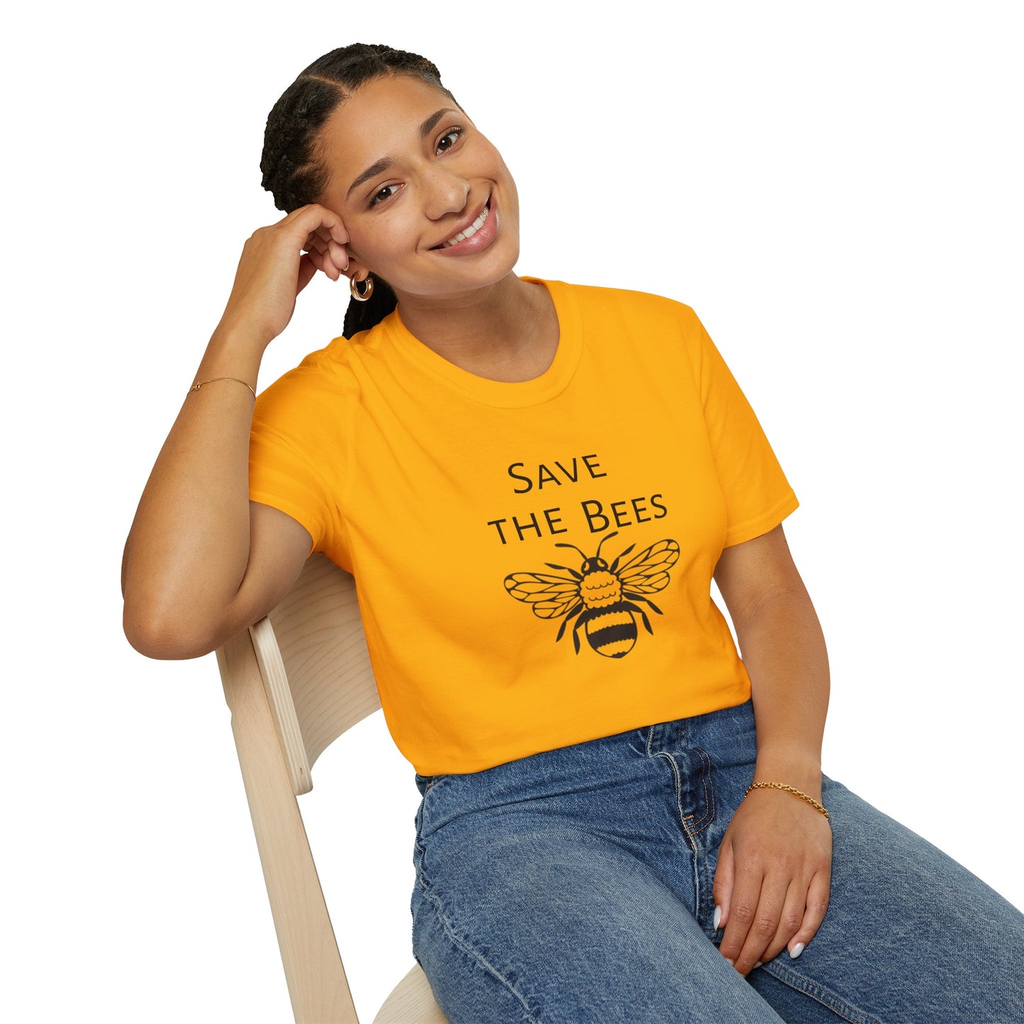 Unisex Softstyle T-Shirt/Save the Bees/With every Save the bees t- shirt purchased 10% of sales goes to bee organization's