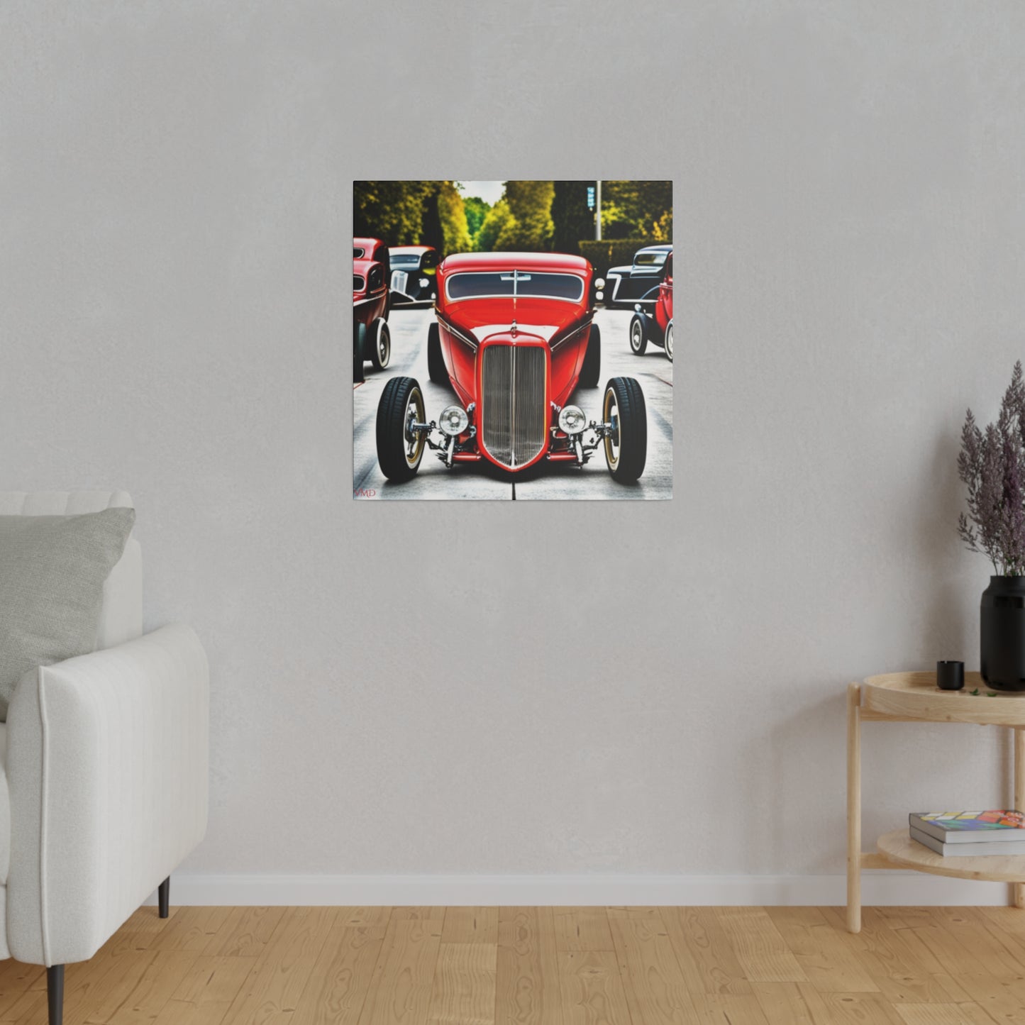 Digital Print Canvas, Stretched, 0.75"/Hot Rods Red