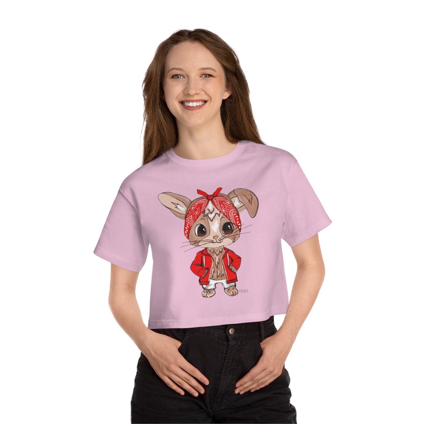 Champion Women's Cropped T-Shirt/Bandana Bunnie/Red