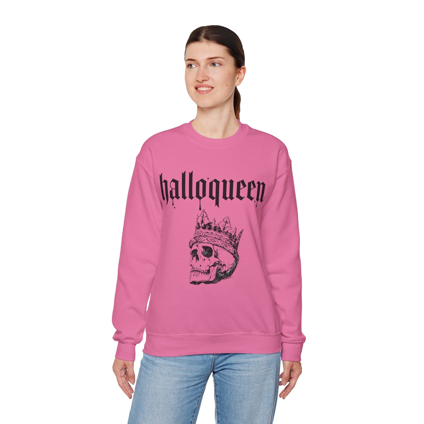 Womans Heavy Blend™ Crewneck Sweatshirt/Halloqueen/Skull