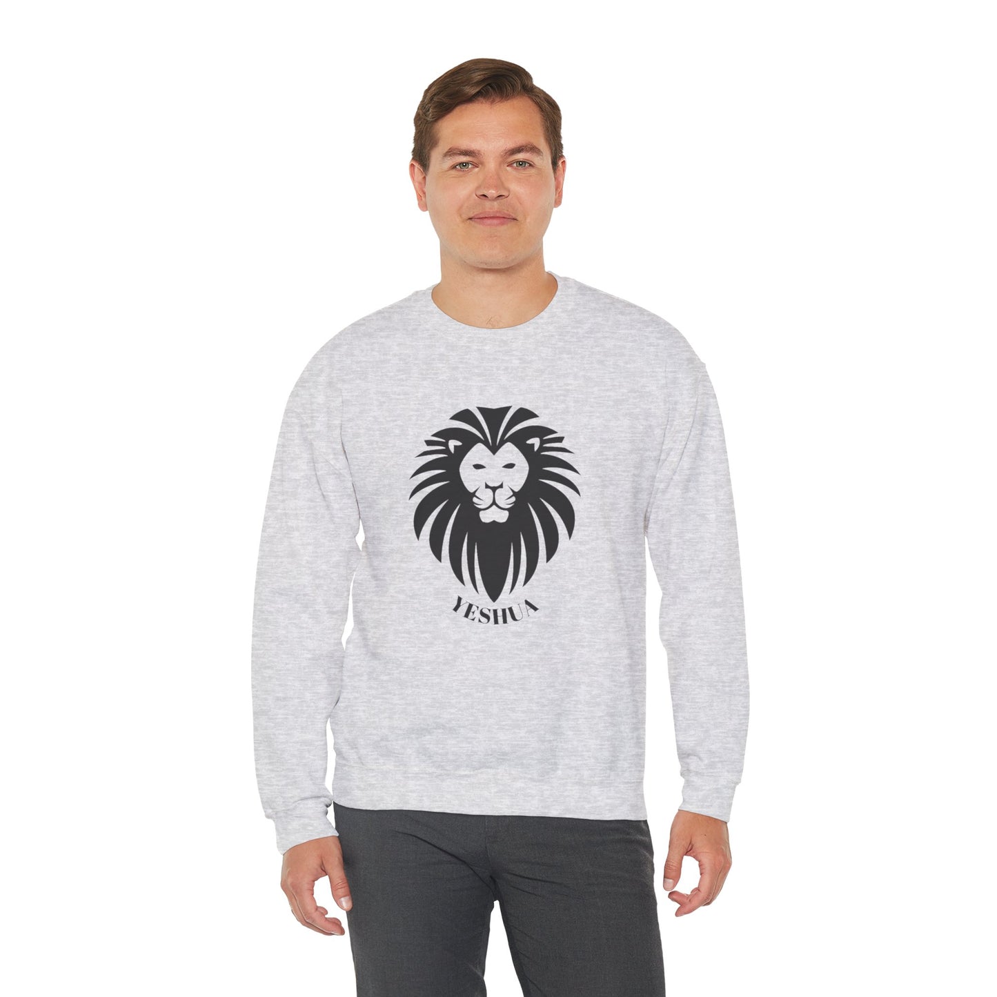 Unisex Heavy Blend™ Crewneck Sweatshirt/Yeshua Lion/Black