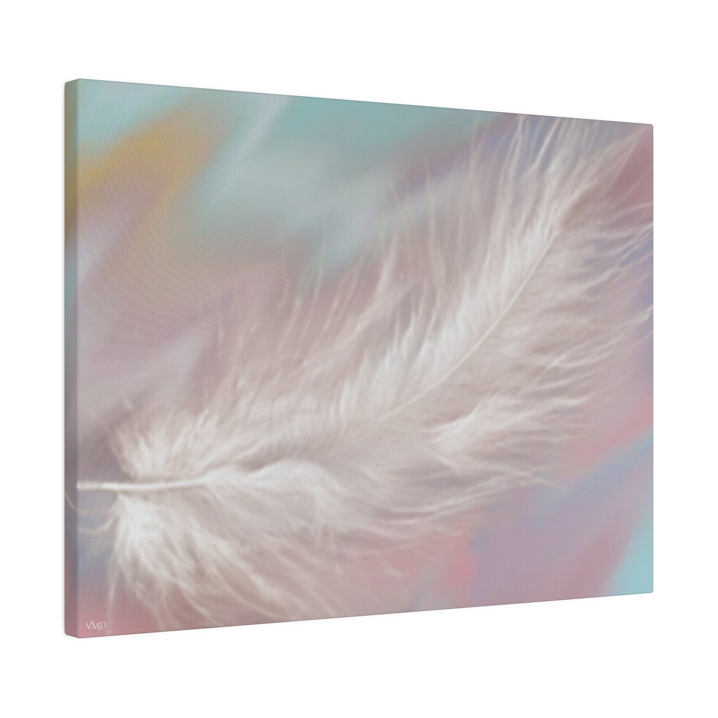 Digital Portrait Print, 0.75"/Feather/Pastel BG