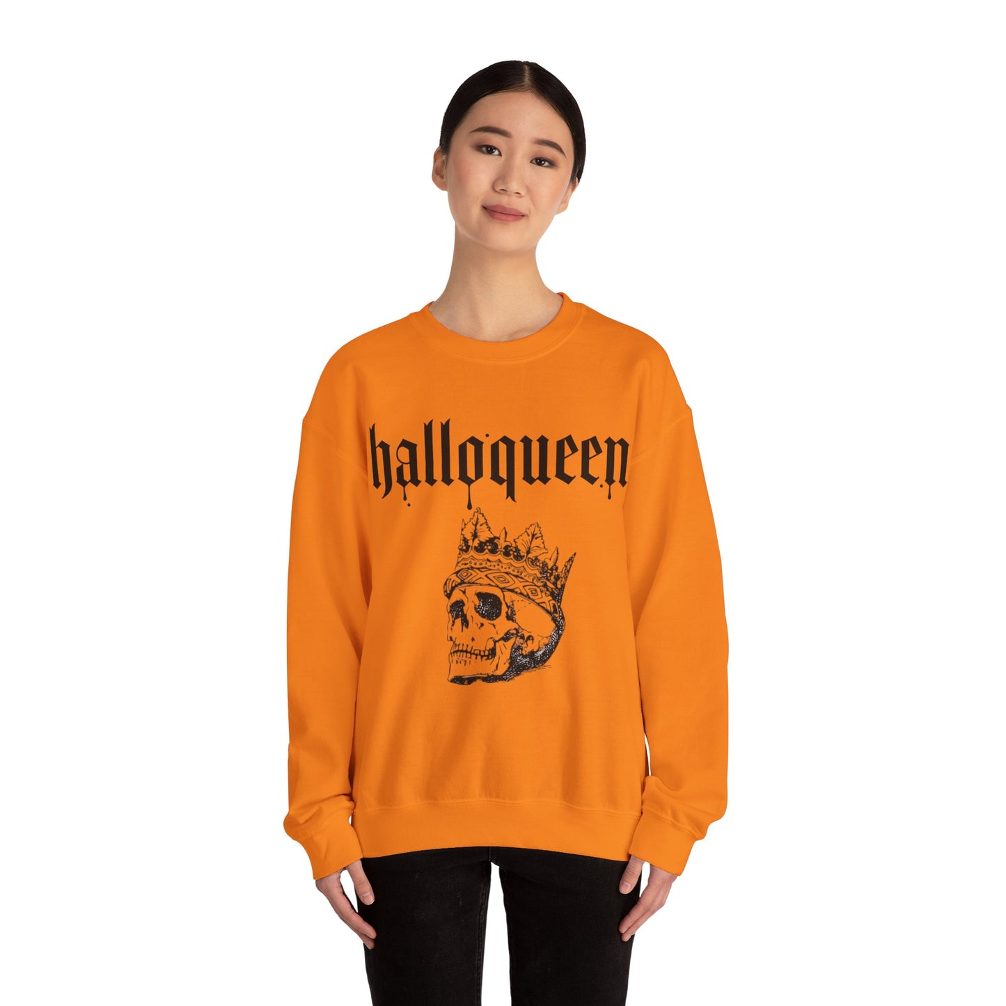 Womans Heavy Blend™ Crewneck Sweatshirt/Halloqueen/Skull