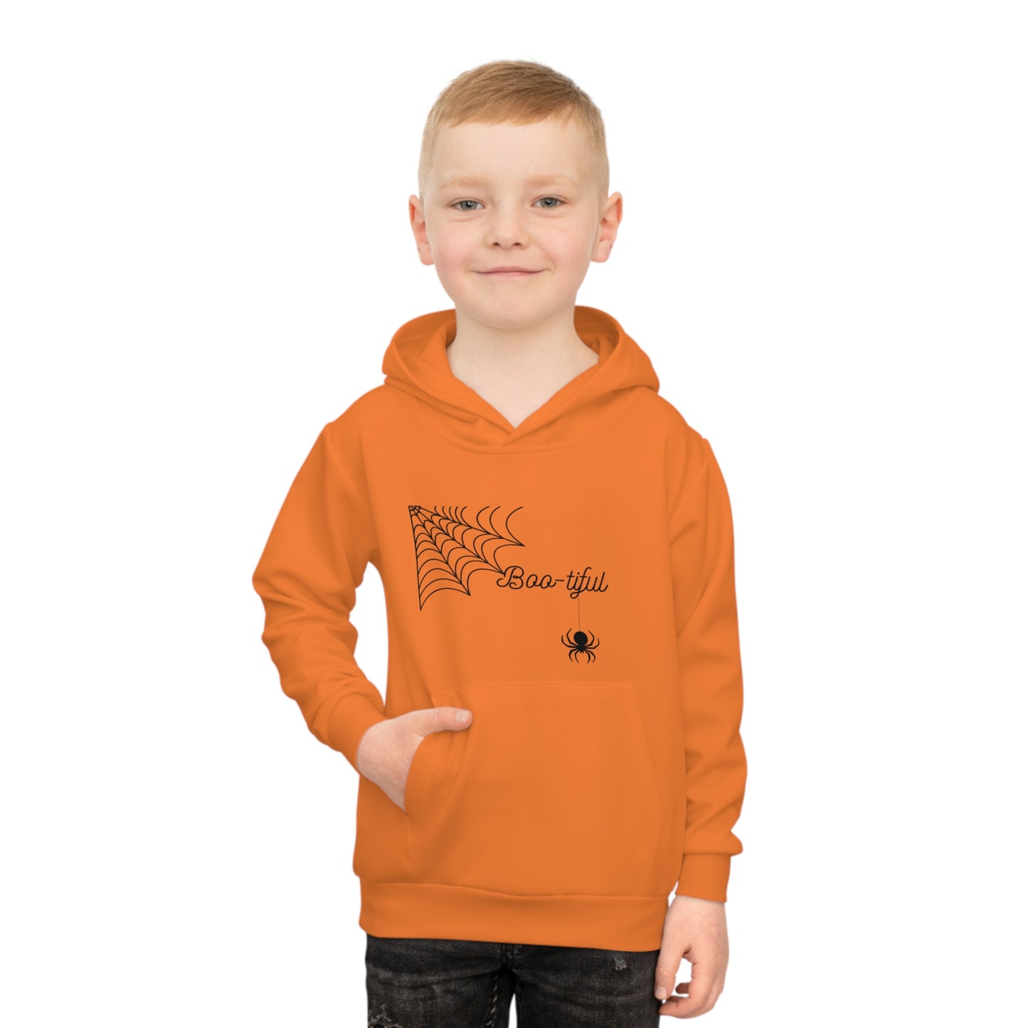 Children's Hoodie (AOP)/Boo-tiful/Spider/Halloween