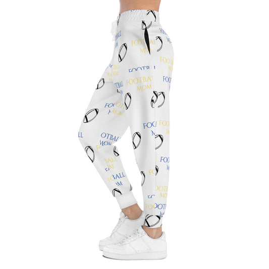 Athletic Joggers (AOP)/Football Mom/blue/yellow