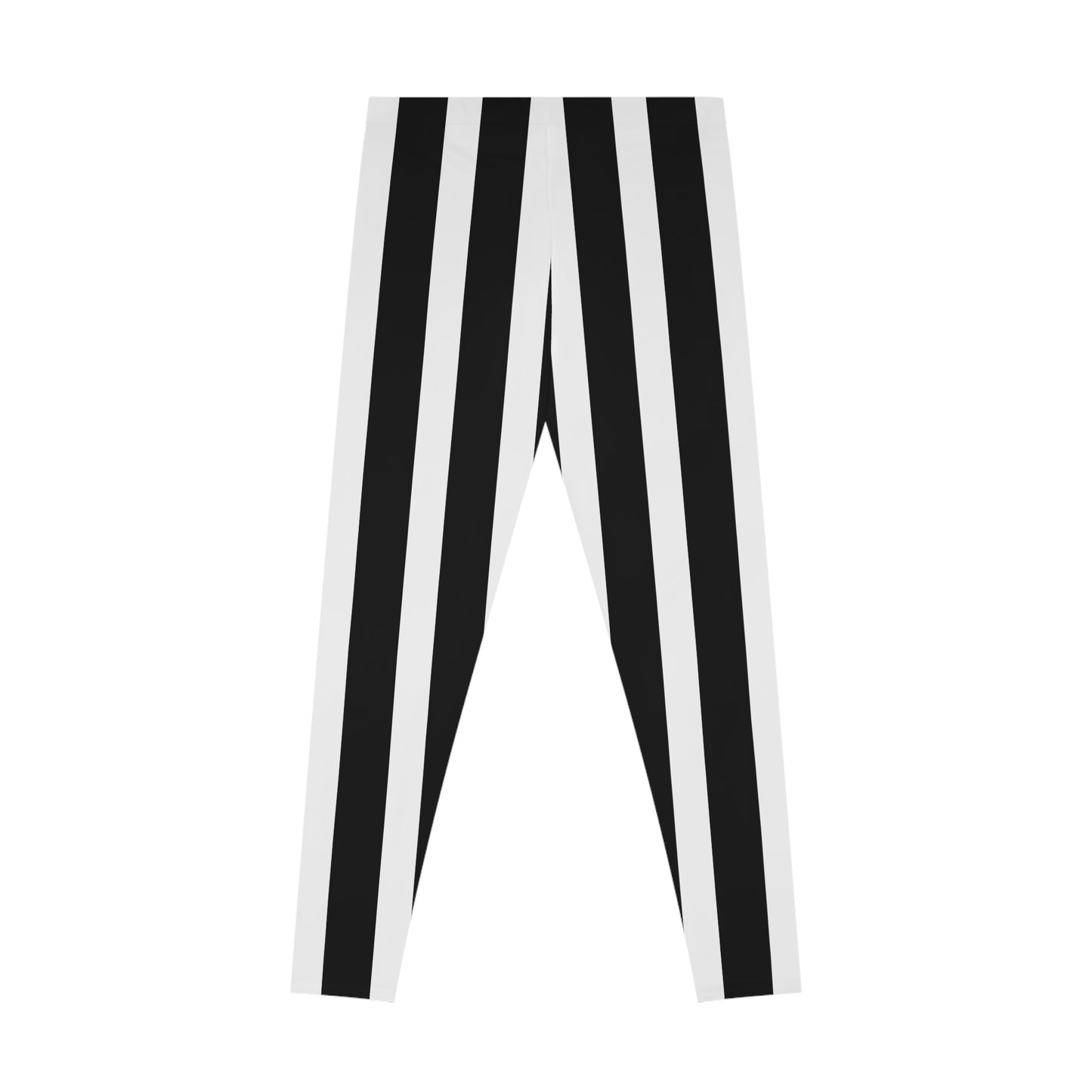 Woman's Stretchy Leggings (AOP)/Black and White