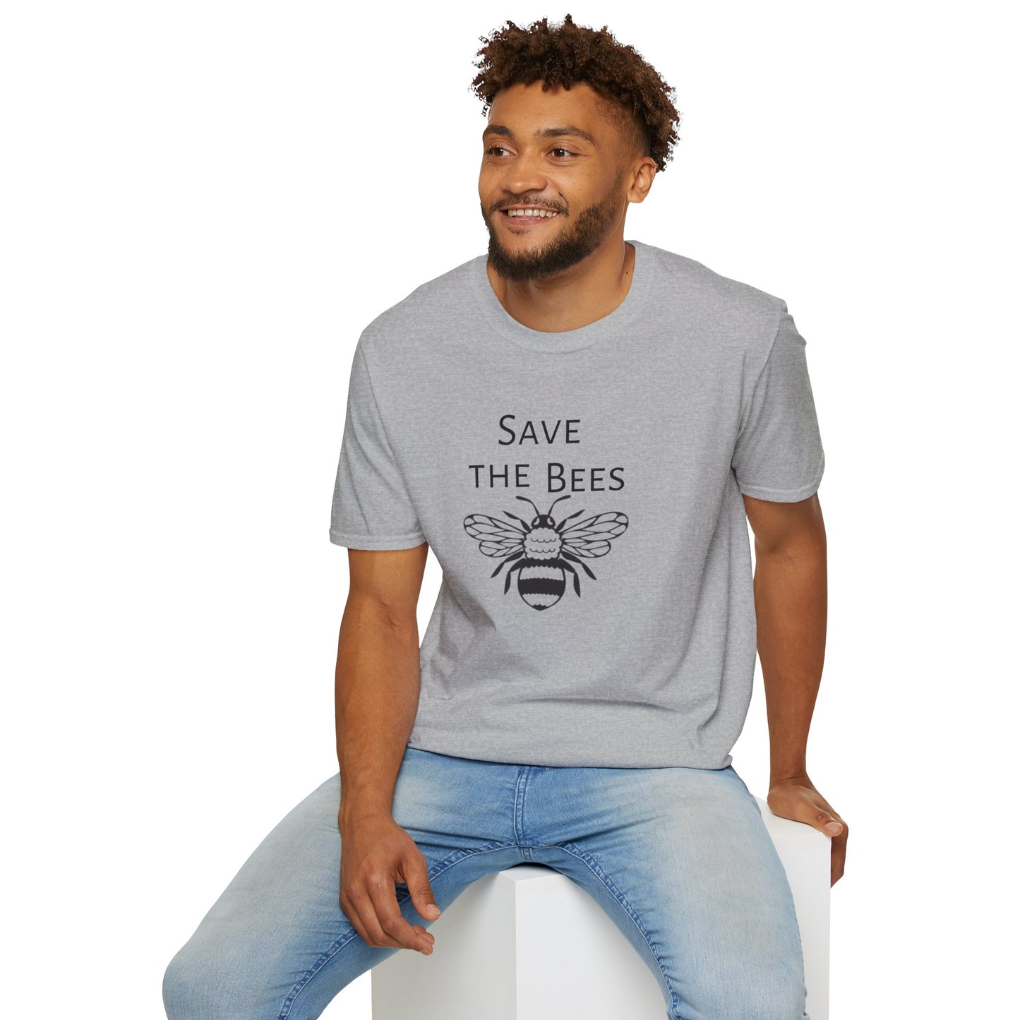 Unisex Softstyle T-Shirt/Save the Bees/With every Save the bees t- shirt purchased 10% of sales goes to bee organization's