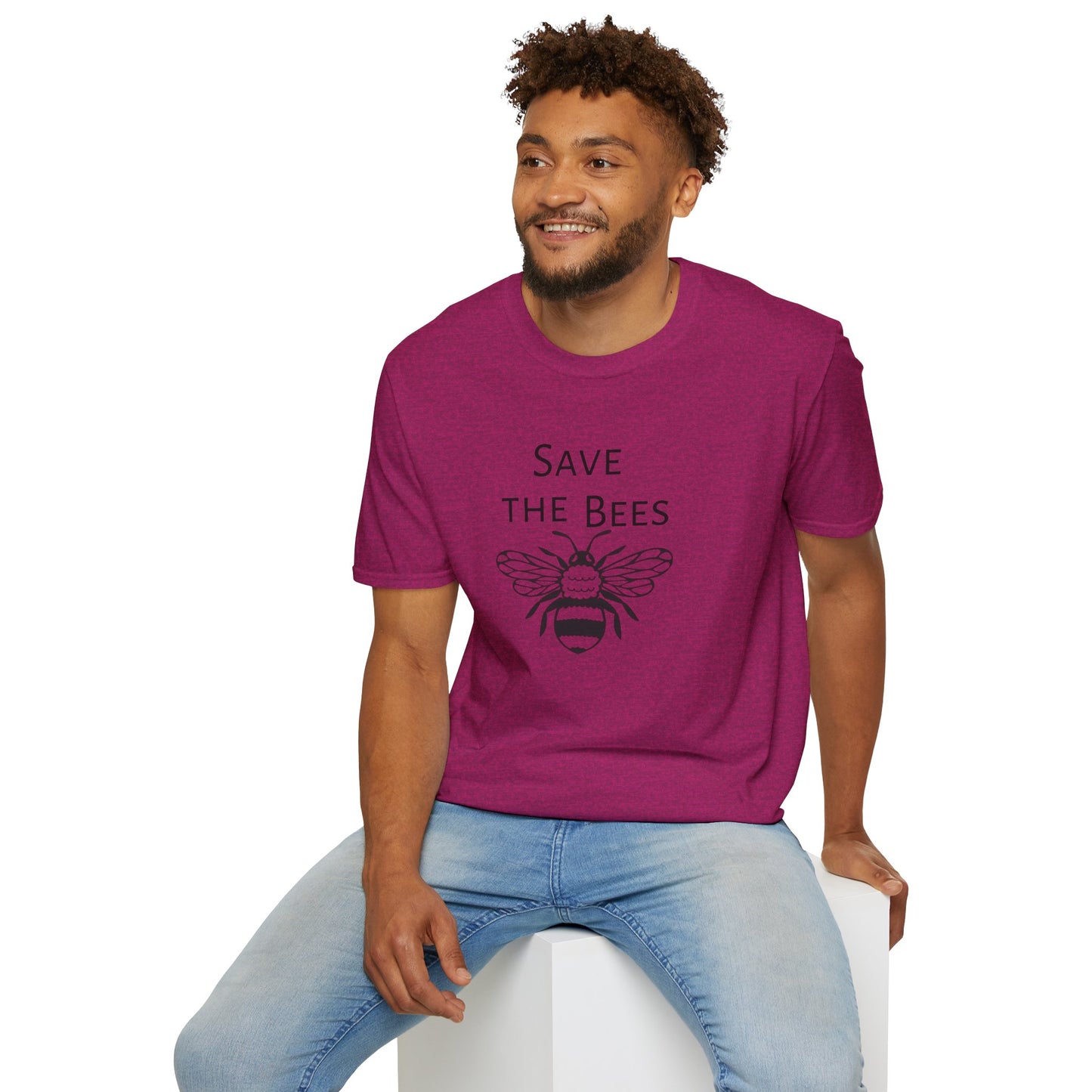 Unisex Softstyle T-Shirt/Save the Bees/With every Save the bees t- shirt purchased 10% of sales goes to bee organization's